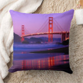日没のパン屋のビーチのゴールデンゲートブリッジ クッション (ブランケット)