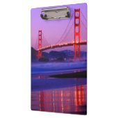 日没のパン屋のビーチのゴールデンゲートブリッジ クリップボード (左)