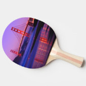 日没のパン屋のビーチのゴールデンゲートブリッジ 卓球ラケット (横)