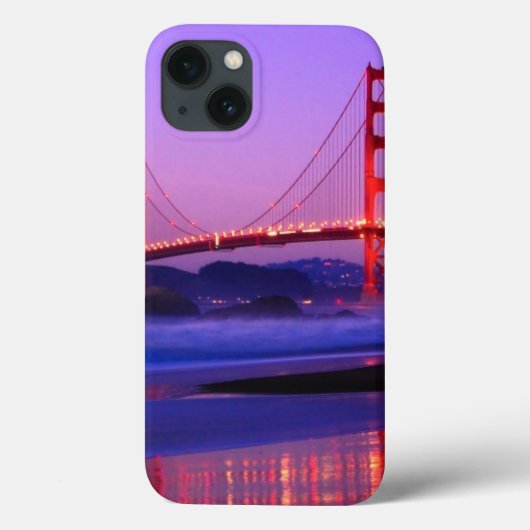 日没のパン屋のビーチのゴールデンゲートブリッジ Case-Mate iPhoneケース (裏面)