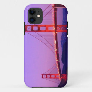 日没のパン屋のビーチのゴールデンゲートブリッジ iPhone 11 ケース