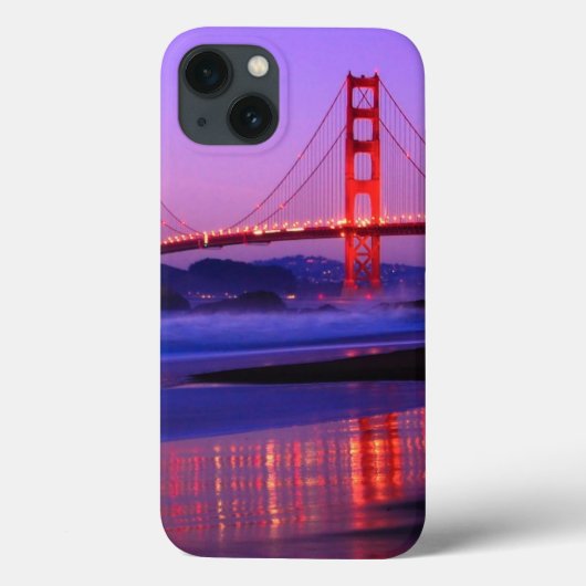 日没のパン屋のビーチのゴールデンゲートブリッジ Case-Mate iPhoneケース (裏面)
