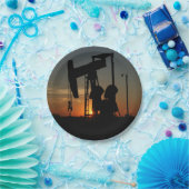 日没のパーティーのプレートの油ポンプジャック ペーパープレート (パーティー)