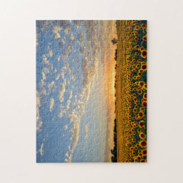 日没のヒマワリ ジグソーパズル