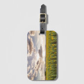 日没のヒマワリ ラゲッジタグ (正面縦)