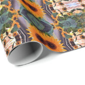 日没のヒマワリ ラッピングペーパー (ロールコーナー)