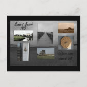 日没のビーチのノースカロライナの郵便はがき ポストカード (正面)