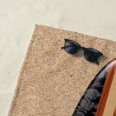 日没のビーチのハワイのフェイクな木製のサーフボード-黒 ビーチタオル (インサイチュ)