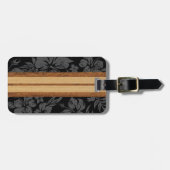 日没のビーチのハワイの荷物のラベル ラゲッジタグ (正面横)