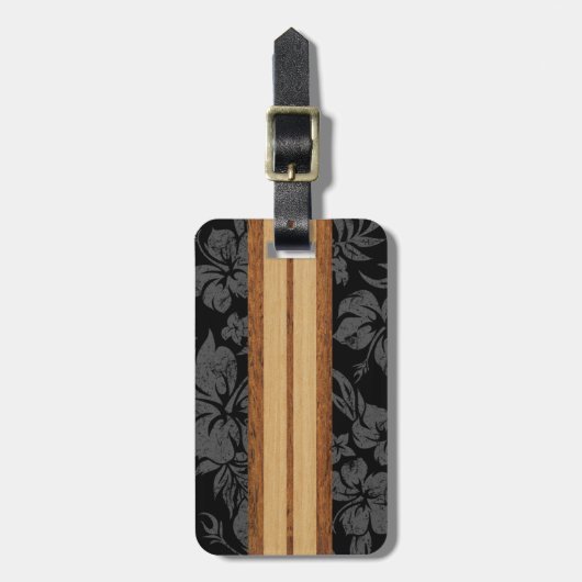 日没のビーチのハワイの荷物のラベル ラゲッジタグ (正面縦)