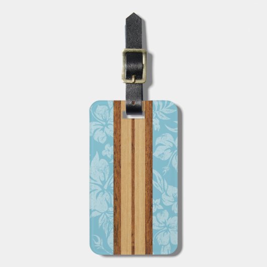 日没のビーチのハワイの荷物のラベル ラゲッジタグ (正面縦)