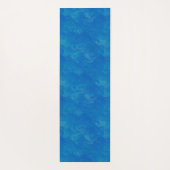 日没のビーチのハワイアンのLongboardのサーフボードの赤 ヨガマット (裏面)