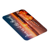 日没のビーチのメーソンジャーの保存日付の結婚式 マグネット (右側)