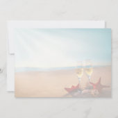 日没のビーチのロマンチックな結婚式招待状 招待状 (裏面)