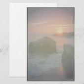 日没のビーチの個人的な文房具 便箋 (正面/裏面)