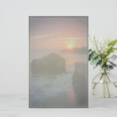 日没のビーチの個人的な文房具 便箋 (スタンド正面)