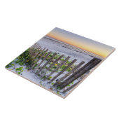 日没のビーチの塀 タイル (側面)