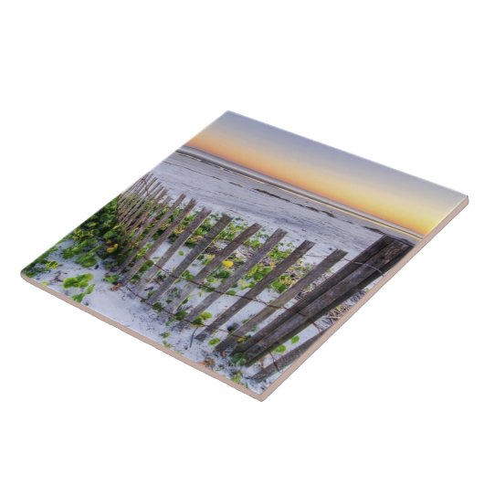 日没のビーチの塀 タイル (側面)