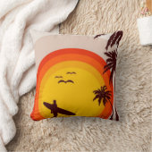 日没のビーチの枕 クッション (ブランケット)