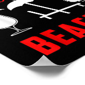 日没のビーチのHola Pineapple Soda Girl ポスター (角)