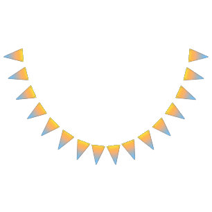 日没のビーチは旗を着色します バンティングフラッグ