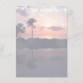 日没のビーチ結婚式の詳細情報 エンクロージャーカード (裏面)