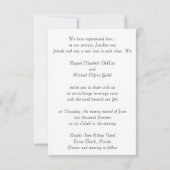 日没のビーチ結婚式 招待状 (裏面)