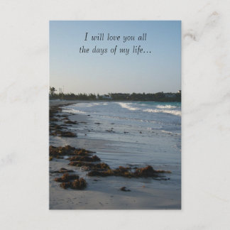 日没のビーチ結婚式 招待状