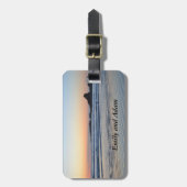 日没のビーチ ラゲッジタグ (正面縦)