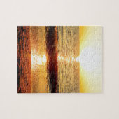 日没のビーチ、Cape May NJ ジグソーパズル (横)