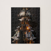 日没のフィラデルヒィアのボートハウスの列 ジグソーパズル (縦)