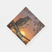 日没のフクロウ スタンダードランチョンナプキン (角)