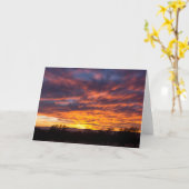 日没のブランクの中の挨拶状 カード (黄色い花)