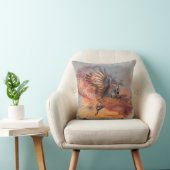 日没のペガソスの装飾用クッション16" x 16"一突き色 クッション (椅子)