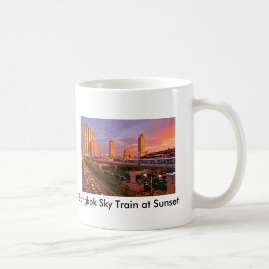日没のマグのバンコクSkytrain コーヒーマグカップ (右)