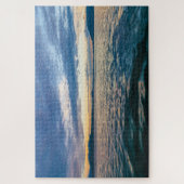 日没のマグジョア湖の風光明媚な風景、イタリア ジグソーパズル (縦)