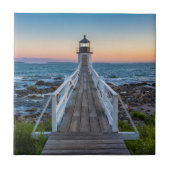 日没のマーシャルポイント灯台 タイル (正面)