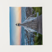 日没のマーシャルポイント灯台 タペストリー (正面)