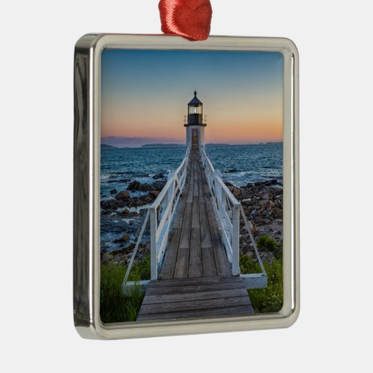 日没のマーシャルポイント灯台 メタルオーナメント (右)
