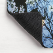 日没のミズキの花 マウスパッド (コーナー)