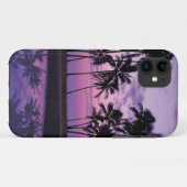 日没のヤシの木のカラフルな場面 Case-Mate iPhoneケース (裏面(横))