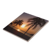 日没のヤシの木 タイル (側面)