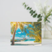 日没のヤシの木 ポストカード (スタンド正面)