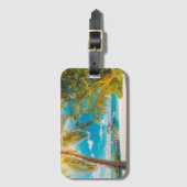 日没のヤシの木 ラゲッジタグ (正面縦)