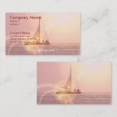 日没のヨットの名刺 名刺 (正面/裏面)