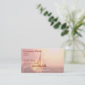 日没のヨットの名刺 名刺 (スタンド正面)