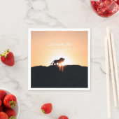 日没のライオンEDGEに住む スタンダードカクテルナプキン (インサイチュ)