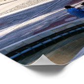 日没のリジェスタン広場 – サマルカンド，ウズベキスタン ポスター (角)