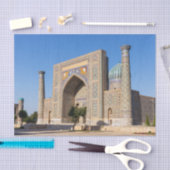 日没のリジェスタン広場 – サマルカンド,ウズベキスタン 薄葉紙 (クラフト)