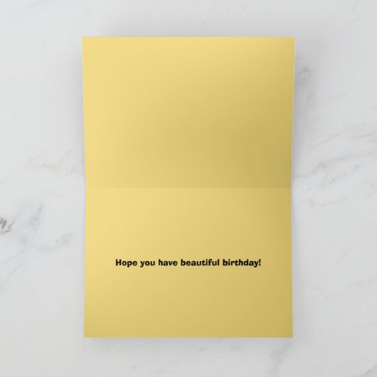 日没のリンのハッピーバースデーのヒマワリ カード (内部)